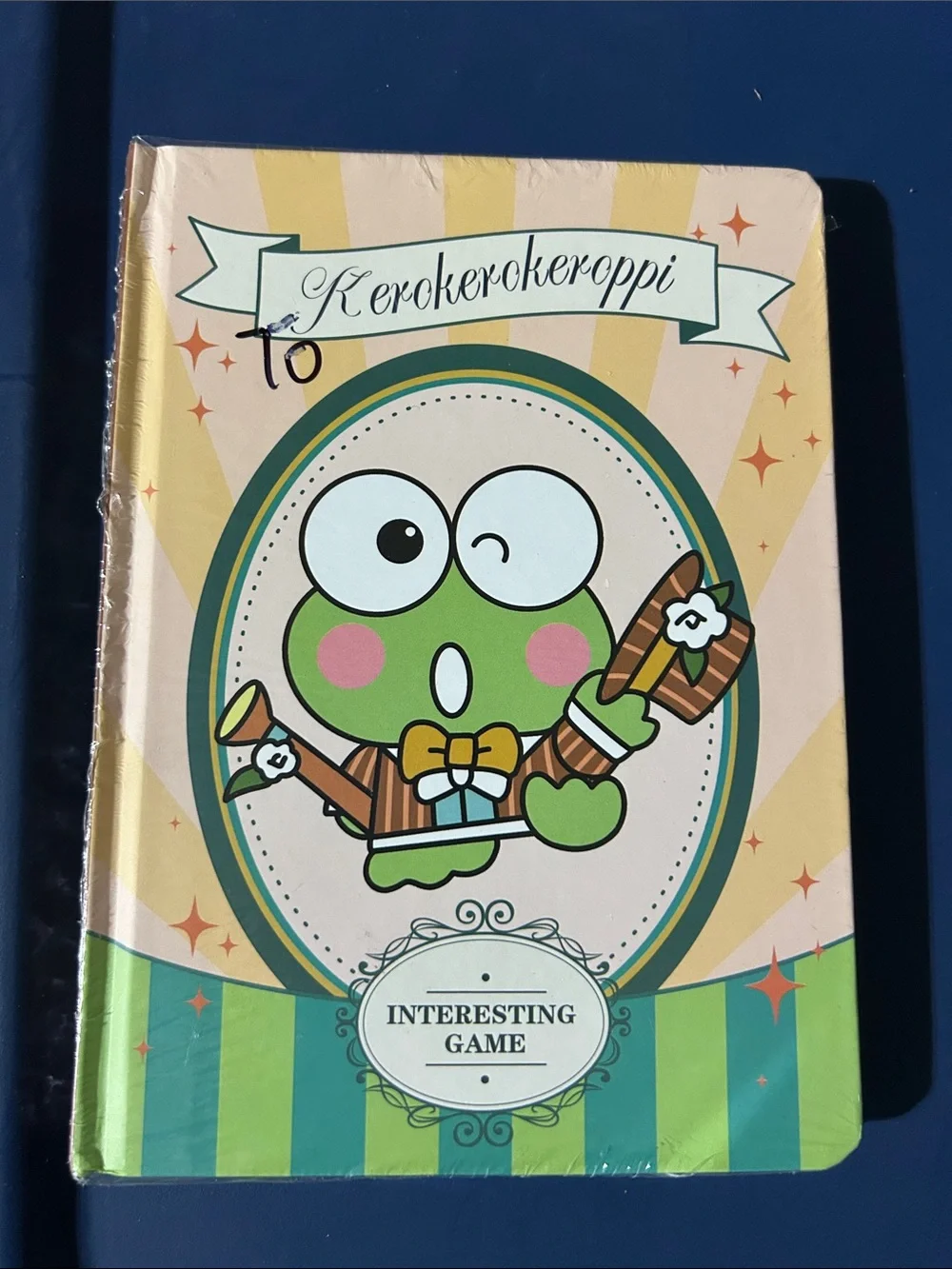 Kerokerokeroppi Frog Notebook - Green & Pink